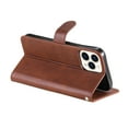thumbnail image 4 of SaniMore Case for iPhone 15 Pro Max (6.7" 2023), Zipper Wallet Pocket Caed Slots Retro PU Leather Shockproof Drop-proof Flip Kickstand All-around Protective Shell, Brown, 4 of 11