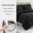 thumbnail image 5 of Mainstays Reversible Down Alternative 7-Piece Bed-in-a-Bag Set, Queen, Black, 5 of 10