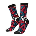 thumbnail image 1 of Fotbe Geometric Elements Calcetas Largas con Estampado para Hombre y Mujer – Calcetas de Compresión Transpirables y Elásticas, Viajar y Uso Diario Talla 5-11, 1 of 6