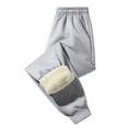thumbnail image 6 of Mens Sherpa Lined Athletic Sweatpants Warm Winter Joggers, Casual Drawstring Pants with Zipper Pockets, 6 of 6