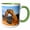 Green/White, variant on 3drose, Utah, Arches Np, Delicate Arch at Sunset - Us45 Rti0042 - Rob Tilley, 11oz Two-tone Yellow Mug