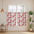 thumbnail image 2 of Spring Flowers Kitchen Curtains 45 Inch Length, Farmhouse Chinese Pink White Floral Tiers Curtains for Bathroom Bedroom Cafe, Light Filtering Small Window Treatment Short Drapes 2 Panels 42"Wx45"L, 2 of 8