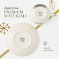 thumbnail image 4 of Spode Christmas Tree Teacup & Saucer Set - 7 Oz Earthenware Cup for Tea, Coffee, Cappuccino, Espresso - Holly & Mistletoe Holiday Accents - Holiday Collection Design for Gifting, 4 of 7