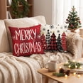 thumbnail image 2 of Sm:)e Snowman Let It Snow Winter Christmas Pillow Covers 18 x 18 Inch, Set of 4, Xmas Holiday Decorative Outdoor Pillow Case Red Cushion Sofa Couch, 2 of 8