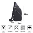 thumbnail image 2 of Mochila recargable por USB para viajes de negocios, bolso de hombro a prueba de salpicaduras, mochila pequeña, color negro, 2 of 5
