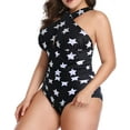 thumbnail image 5 of Women's Swimsuits One Piece Tummy Control Front Cross Backless Swimsuit Bathing Suit, 5 of 5
