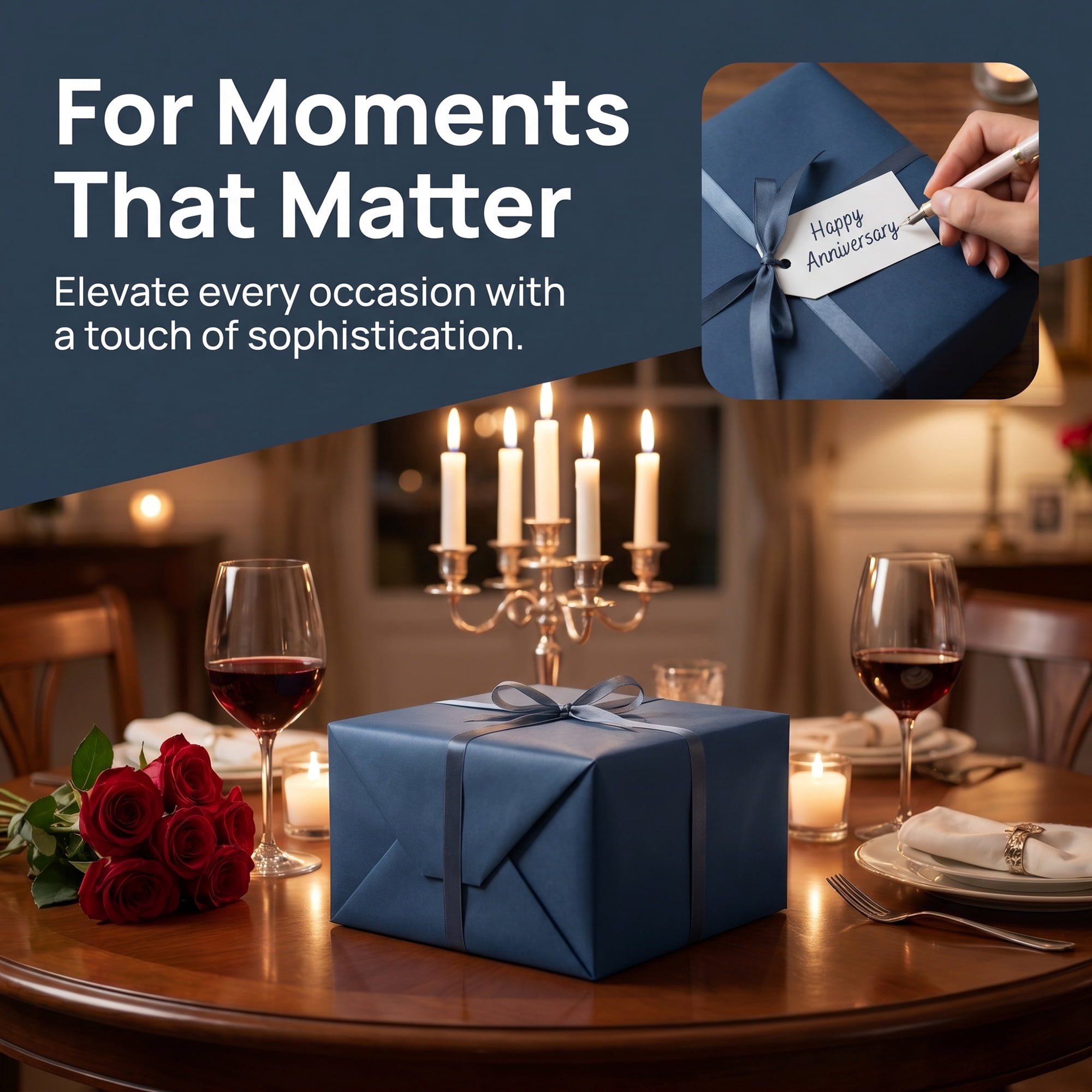 Unique Bargains Thick Gift Wrapping Paper Anti-Tear Giant Matte Sheets Blue 39.4" x 27.6"