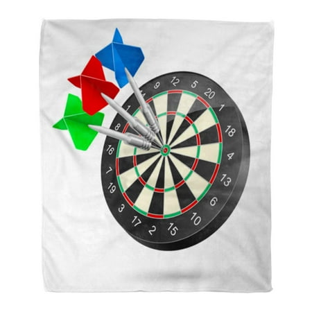 Black And White Area Rugs Target ASHLEIGH Flannel Throw Blanket Black Accuracy Raster Dartboard Darts Hitting Target on White Soft for Bed Sofa and Couch 50x60 Inches ()