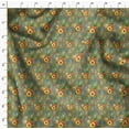 thumbnail image 4 of Soimoi Brown Poly Georgette Fabric Triangle & Pine Fruits Print Fabric by the Yard 52 Inch Wide, 4 of 5