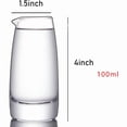 thumbnail image 2 of 2 jarras pequeñas de vidrio para servir leche, 3 onzas, 150 ml, 2 of 4