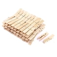 thumbnail image 1 of Uxcell 60pcs Pinzas de Madera para Fotos, Papel y Ropa de 60mm de Largo, 1 of 5