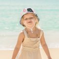 thumbnail image 4 of HUANBAI Kids Adjustable Chin Strap Sun Protection Hats Summer Spring Sun Hat Cute Outdoor Beach Bucket Cap One Size, 4 of 5