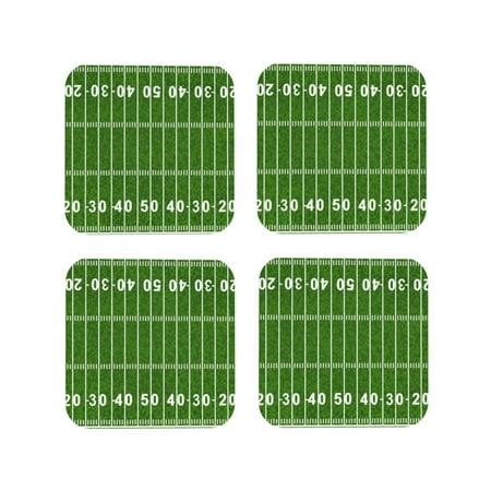 

Tideii American Football Field2 for Leather Coasters 4 Pieces Anti-fouling and Anti-scalding Decorative Coasters Suitable for Restaurants Kitchens Coffee Shops-Square