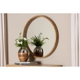 thumbnail image 3 of Baxton Studio Tazara Japandi Natural Round Accent Wall Mirror, 3 of 4