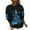 Blue, variant on Women Fashion Tree Print Sweatshirt Loose Round Neck Loose Blouse Top 80s Sweatshirts for Women