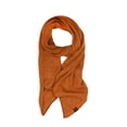 thumbnail image 2 of C.C Women's Boucle Knit Bias Cut Whipstitched Edged Long Scarf Wrap, Rust, 2 of 4