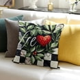 thumbnail image 3 of BANET Tovudori Wreath Floral Home Throw Pillow Cover, Cushion Case Cover Decoration for Sofa Couch (SB-Check) 12x12in, 3 of 5