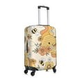 thumbnail image 3 of Easygdp Groovy Floral Print Elastic and Washable Suitcase Protective Cover with Hidden Zipper Fits 18-32 inch Luggage -Small, 3 of 9