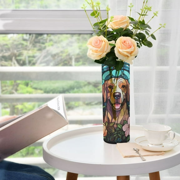Dog Flowers Church Window Vases for Flowers Modern Decorative Vase Home Decor for Bedroom Kitchen Living Room Centerpieces