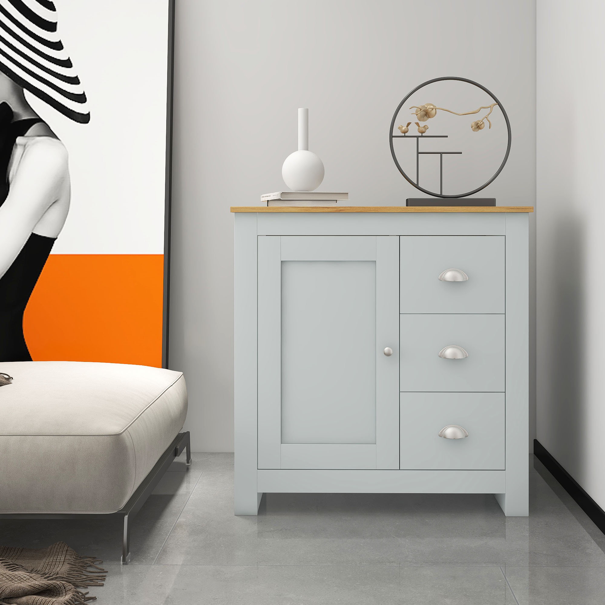 HIUU Small Storage for Living Room,Sideboards and Buffets with Storage,Console Table