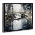 thumbnail image 2 of Stupell Industries Rustic Lodge Stone Bridge over Stream Black Floating Frame Canvas Art, 21 x 17, by Franklyn Gregory, 2 of 8