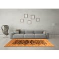 thumbnail image 3 of Ahgly Company Indoor Square Oriental Orange Industrial Area Rugs, 6' Square, 3 of 4