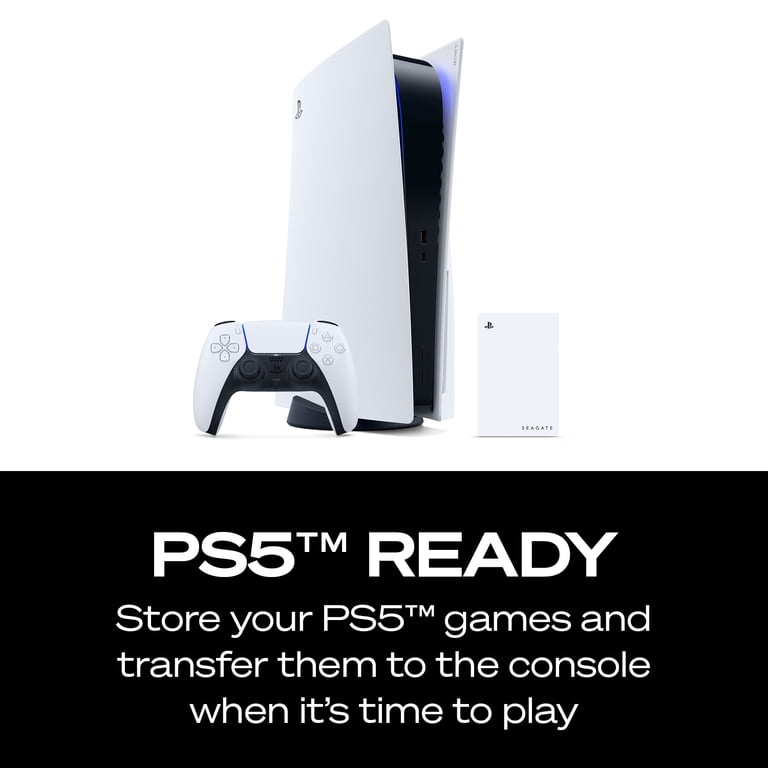 Seagate 2TB PS5 Game Drive - External USB 3.0 Portable HDD Storage