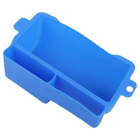 BBQ Grease Drip Tray Tray, Silicone Grill Oil Drain Box Food Grade Catcher and Storage Collector,Blue
