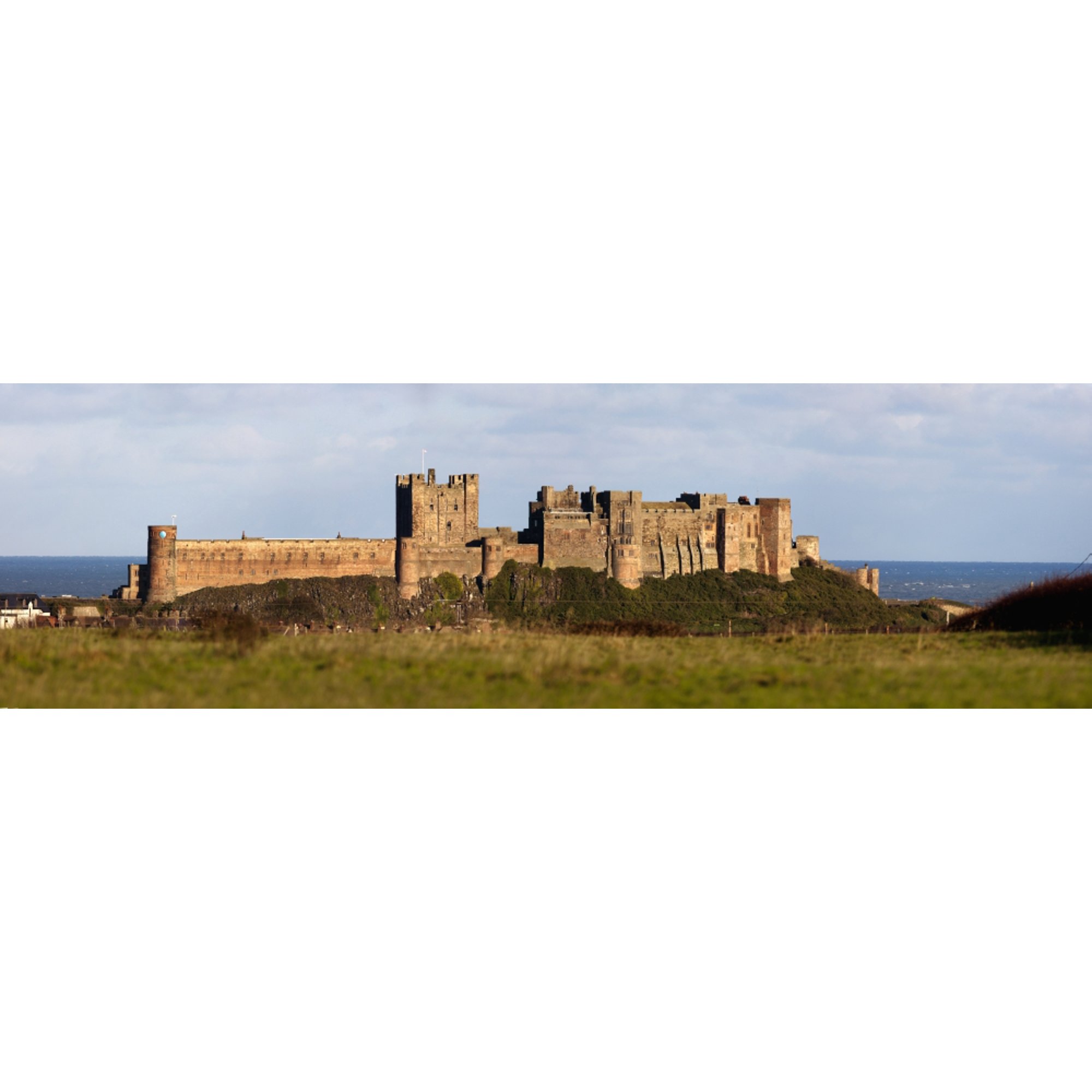 Bamburgh Castle Bamburgh Northumberland England Canvas Art - John Short Design Pics (44 x 13)