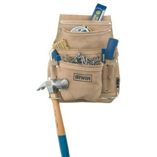 IRWIN 4031012 10POCKET JOURNEYMAN'S POUCH SUEDE LEATHER