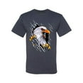 thumbnail image 2 of Torn Ripped Eagle Claws Animal Lover Men's Graphic T-Shirt, Vintage Heather Navy, 4XL, 2 of 3