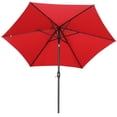 thumbnail image 7 of Ainfox 9ft Patio Umbrella Outdoor Portable Table Market Umbrella with Push Button Tilt/Crank Waterproof UV-proof, Red, 7 of 7