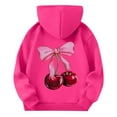 thumbnail image 5 of Spazoro Girls Hooded Sweatshirts, Fashion Soft & Comfy Printed Long Sleeve Fall Winter Tops for Girls Hot Pink Size 5 T, 5 of 5