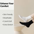 thumbnail image 4 of Livease Womens Crew Socks, 6Colors Ruffle Socks, Turn-Cuff Frilly Sock, Casual Slouch Cotton Socks, 4 of 8
