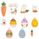 thumbnail image 1 of 22Pcs 11 Styles Alloy Enamel Pendants Easter Charms Golden Carrot & Rabbit & Easter Egg Mixed Shapes Mixed Color 16~34.5x5~20x1~1.5mm Hole: 1.5~2mm 2pcs/style, 1 of 6