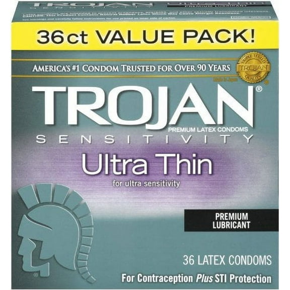 Trojan Ultra Thin Latex Condoms, 36 count