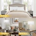 thumbnail image 5 of 22" Tall Bedroom Lamps for Living Room - Touch Brushed Nickel Bedside Lamps with USB C+A, 3 Way Dimmable Lamp for Nightstand, Modern Night Stands Lamps for End Tables(White&Silver), 5 of 15