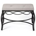 thumbnail image 1 of Mango Steam Rectangle Shoe Bench - Vanity Seat/Dressing Stool/Makeup Chair - Heather Gray, 1 of 5