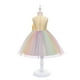thumbnail image 5 of Vestido Para Niñas, Ropa Para Niñas Pequeñas, Hilo De Red De Color Para Niños Pequeños, Lazo, Fiesta De Cumpleaños, Vestido De Flores, Vestidos Para Niños, Amarillo Odeerbi  LM103-8659, 5 of 9