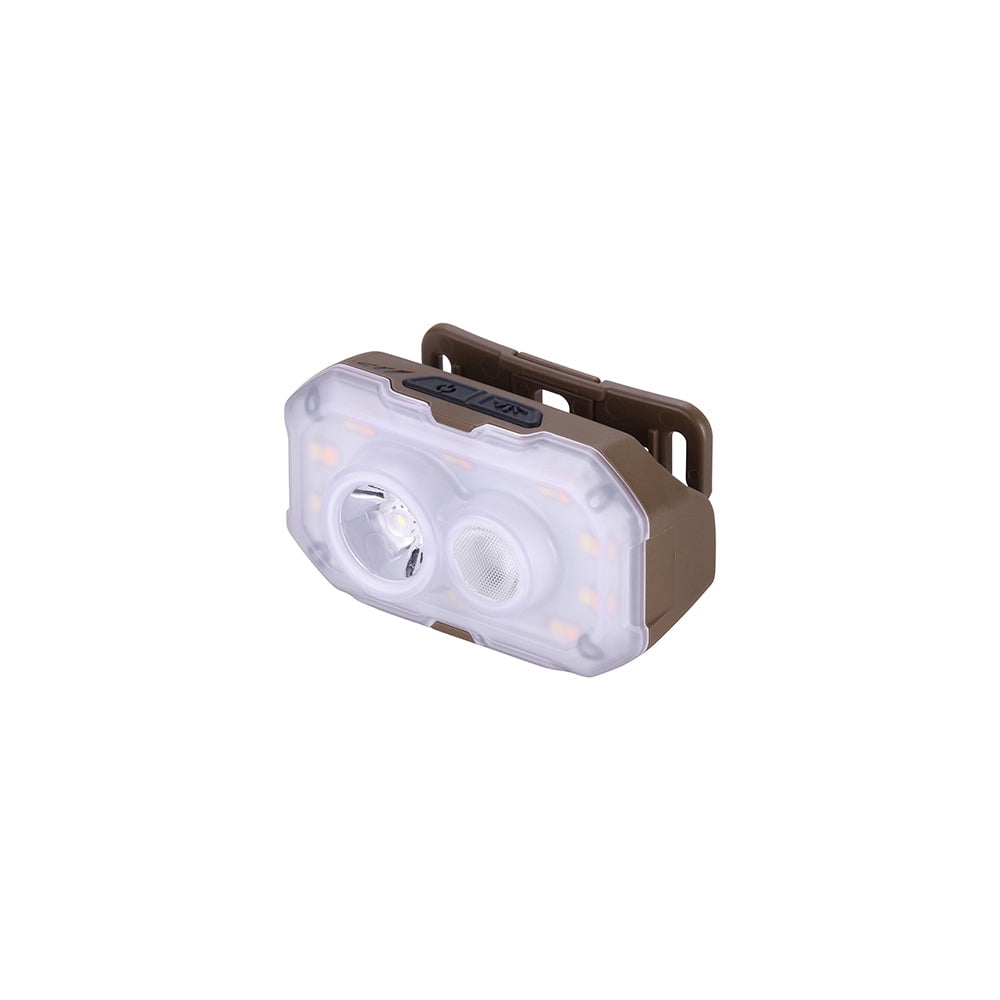 Claymore Heady+ (Tan) - Rechargeable LED Headlamp Flashlight, Lightweight for Camping, Running, Hiking, Emergency & Industrial Use. Waterproof, USB-C Charging, Up to 70 Hours Battery Life.