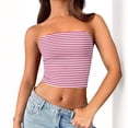 thumbnail image 6 of Mgmyaa Womens Tube Tops Basic Backless Cold Shoulder Sleeveless Bandeau Strapless Crop Tops Summer Outfits, 6 of 8