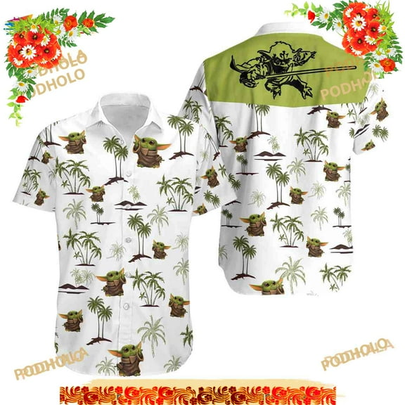 Baby Yoda Hawaiin Shirt Star Wars Shirt Star Wars Hawaiian Shirt