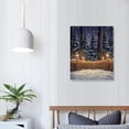thumbnail image 3 of Canvas Wall Art Picture 16x20in for Living Room Bedroom Christmas Wall Canvas Art Home Decor, Snowy Winter Scene, Winter Path, 3 of 3
