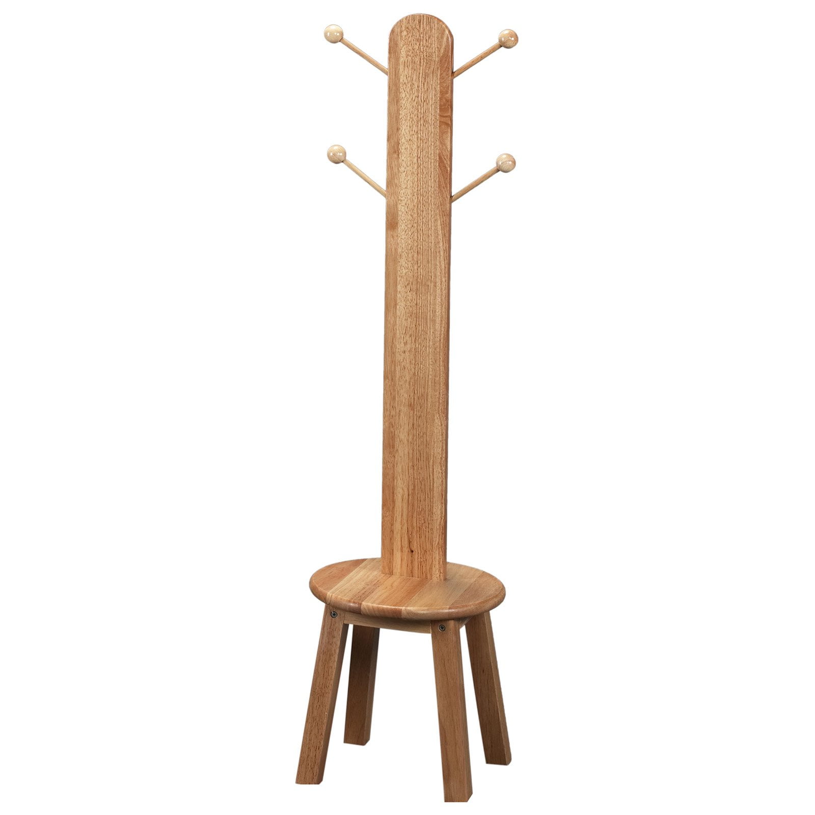Gift Mark Standing Coat Rack and Stool
