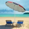 thumbnail image 2 of Yescom 7 Ft Outdoor Beach Umbrella US Flag UV Protection Sunshade Tilt Sand Anchor Pool Backyard Camping Trip Parasol, 2 of 9