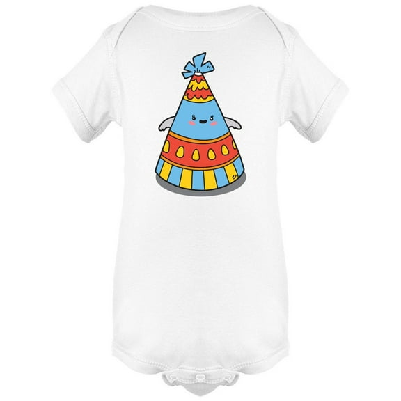 Cute Party Hat Bodysuit Infant -Image by Shutterstock,  6 Months