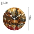 thumbnail image 2 of 10 Inch Wall Clock Battery Operated Silent Clock Decorative for Office, Kitchen, Outdoor, Living Room，Rustic Lodge Bear Moose attractive, 2 of 4