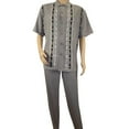 thumbnail image 2 of Men Silversilk 2pc Walking Leisure Matching Suit Italian Woven Knits 71032 Gray, 2 of 11