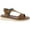 Tan, variant on Roan by Bed Stu Womens Martina Embellished Leather T-Strap Sandals