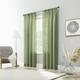 thumbnail image 5 of No. 918 Amalfi 1-Piece Linen Blend Semi-Sheer Rod Pocket Curtain Panel, 54"x63", Sage Green, 5 of 8